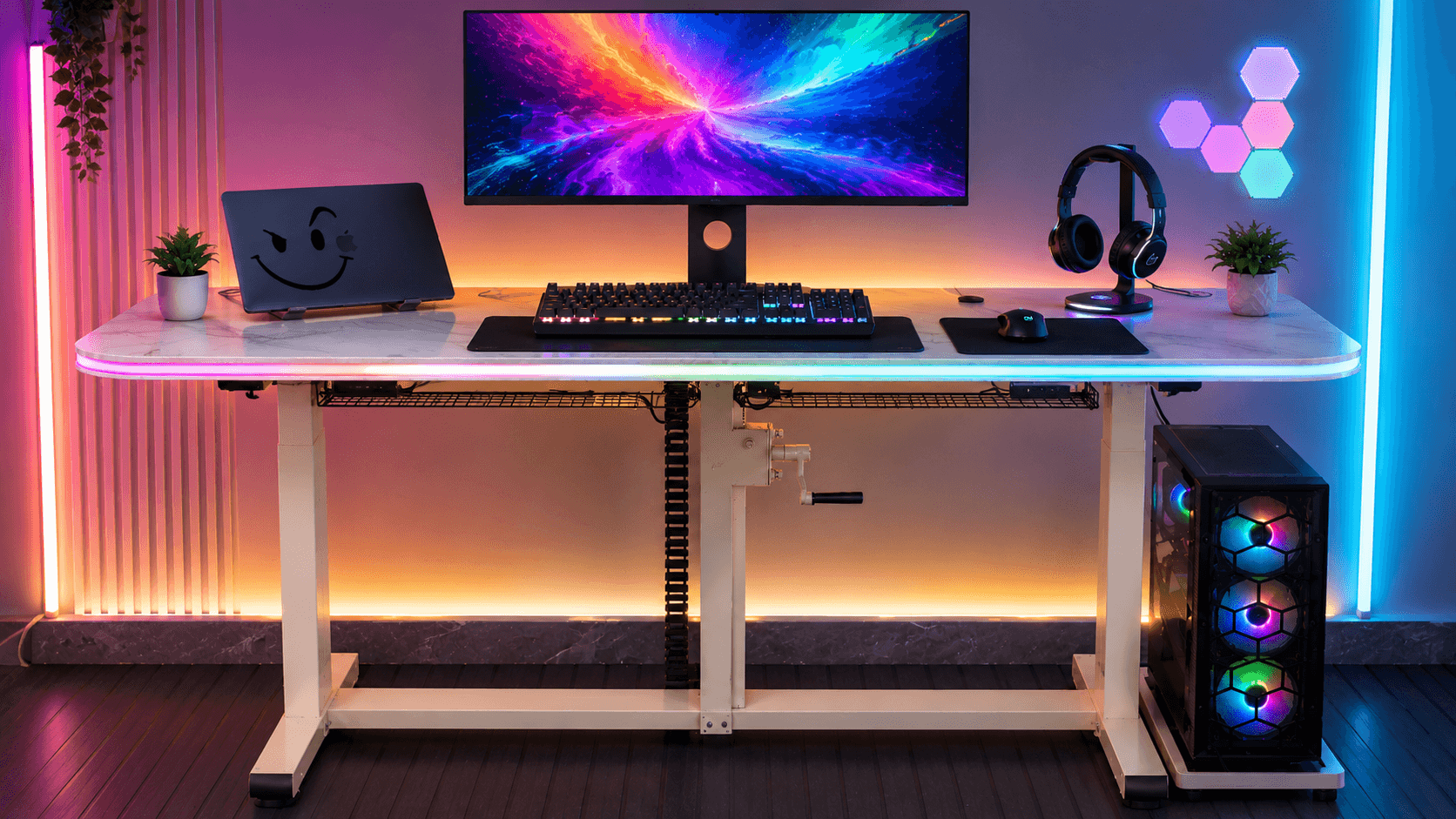 EasyDesk height-adjustable workdesk setup